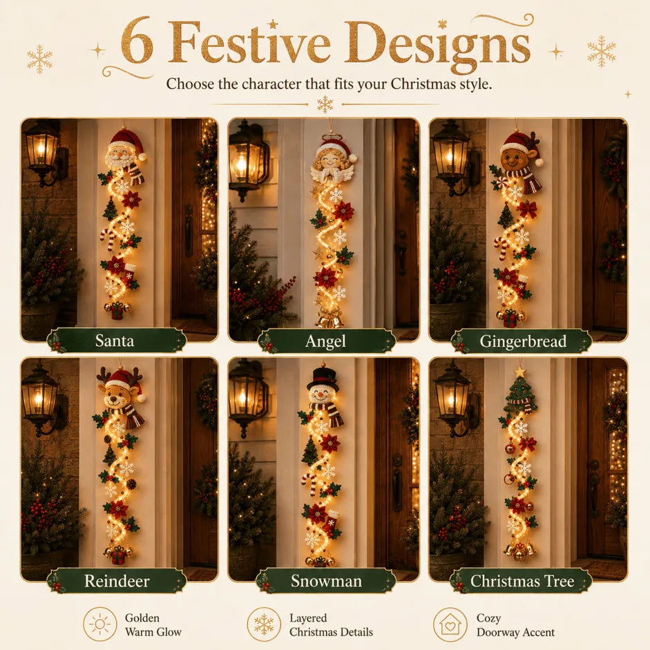 🎄✨ MerryCascade™ Glowing Christmas Door Hanger