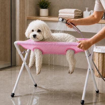 Foldable Elevated Dog Grooming Hammock