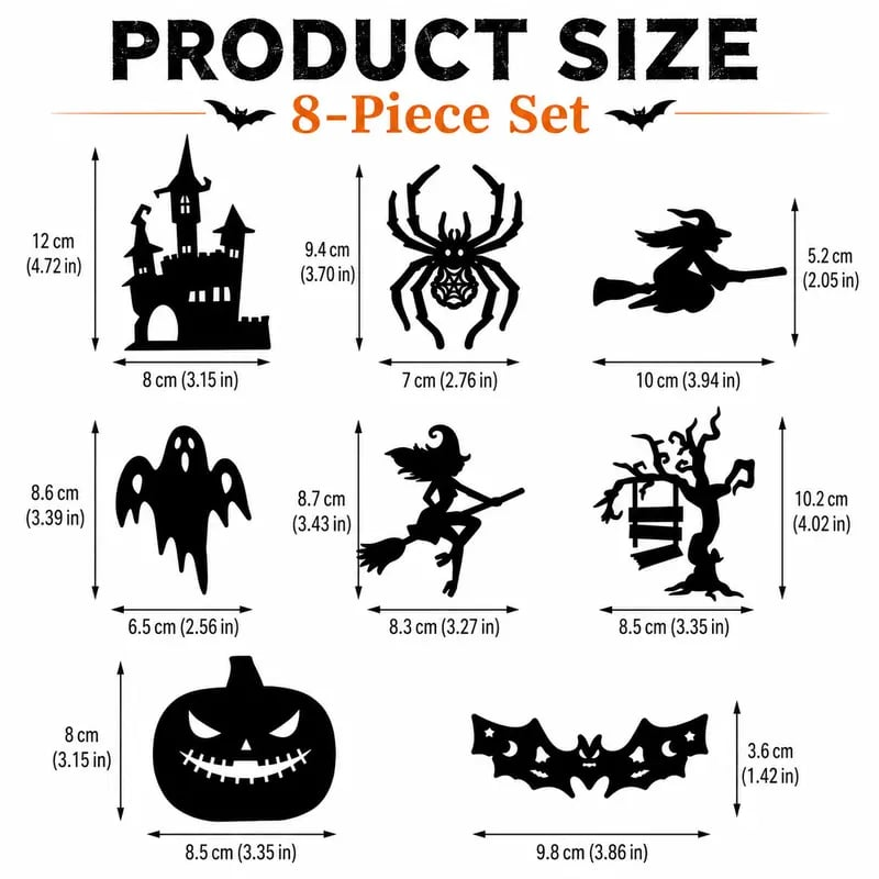 Halloween LED Silhouette Wall Light Stickers 🎃✨