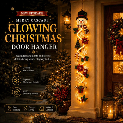 🎄✨ MerryCascade™ Glowing Christmas Door Hanger
