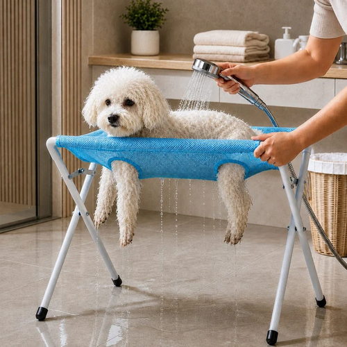 Foldable Elevated Dog Grooming Hammock