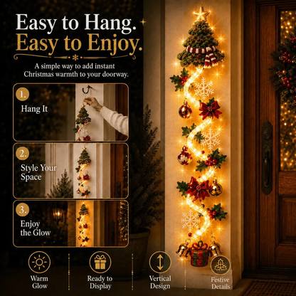 🎄✨ MerryCascade™ Glowing Christmas Door Hanger