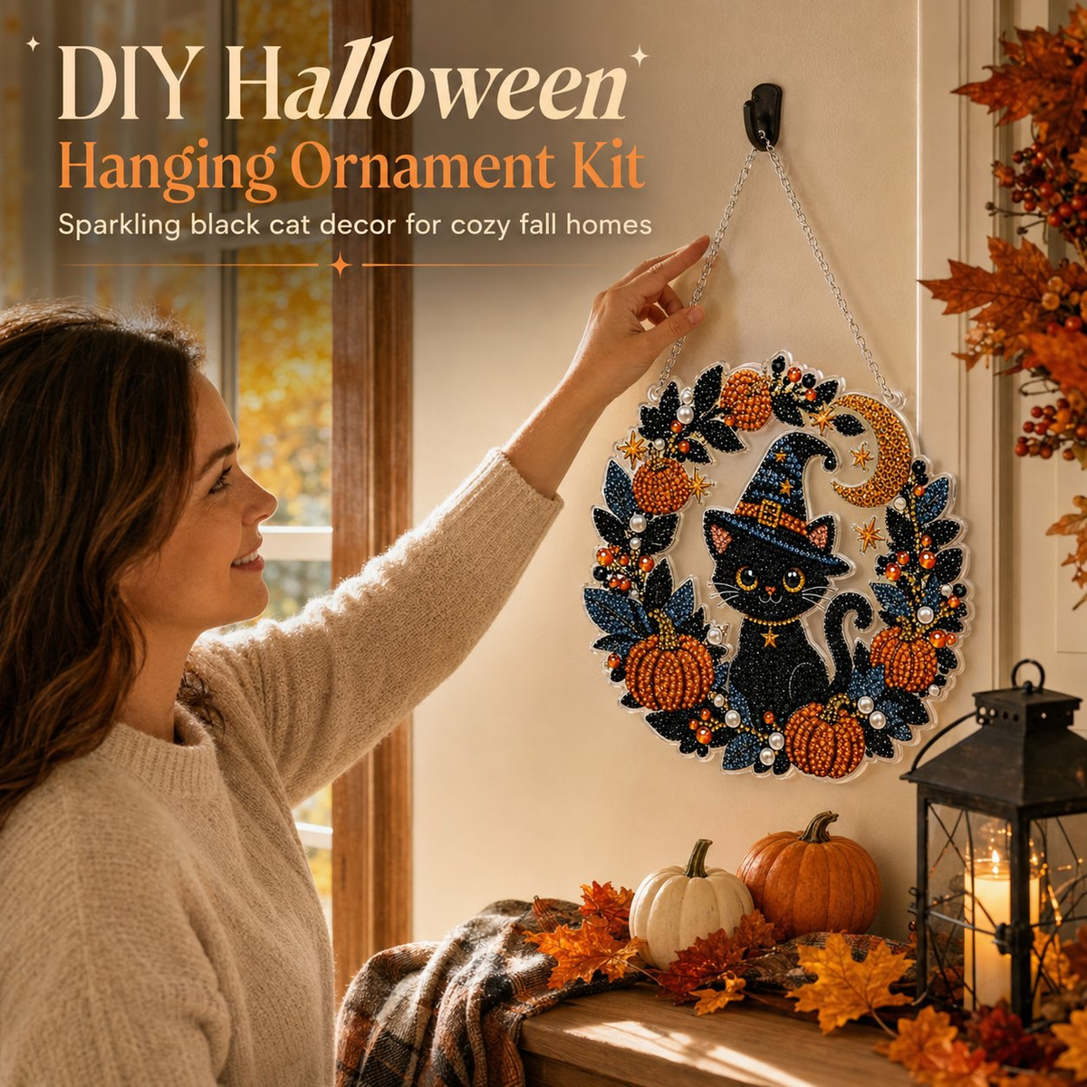 👻✨DIY Spooky Hanging Ornament Kit |🎃Cute Handmade Decor for Holidays,Parties & Home Displays