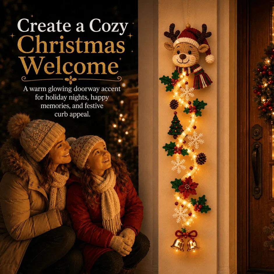 🎄✨ MerryCascade™ Glowing Christmas Door Hanger