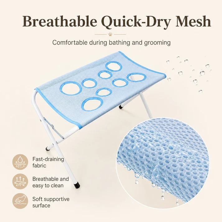 Foldable Elevated Dog Grooming Hammock