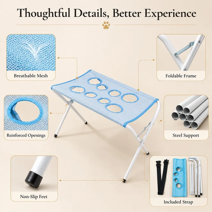 Foldable Elevated Dog Grooming Hammock