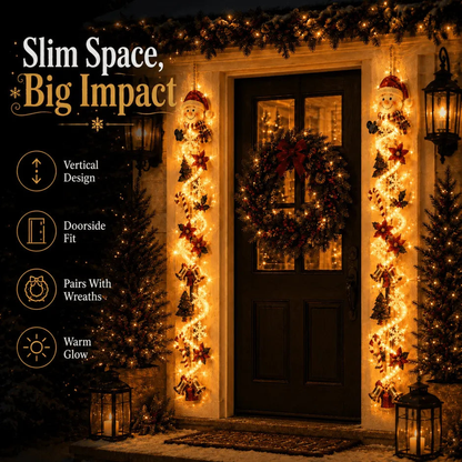 🎄✨ MerryCascade™ Glowing Christmas Door Hanger
