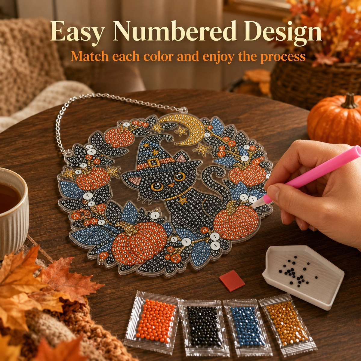 👻✨DIY Spooky Hanging Ornament Kit |🎃Cute Handmade Decor for Holidays,Parties & Home Displays