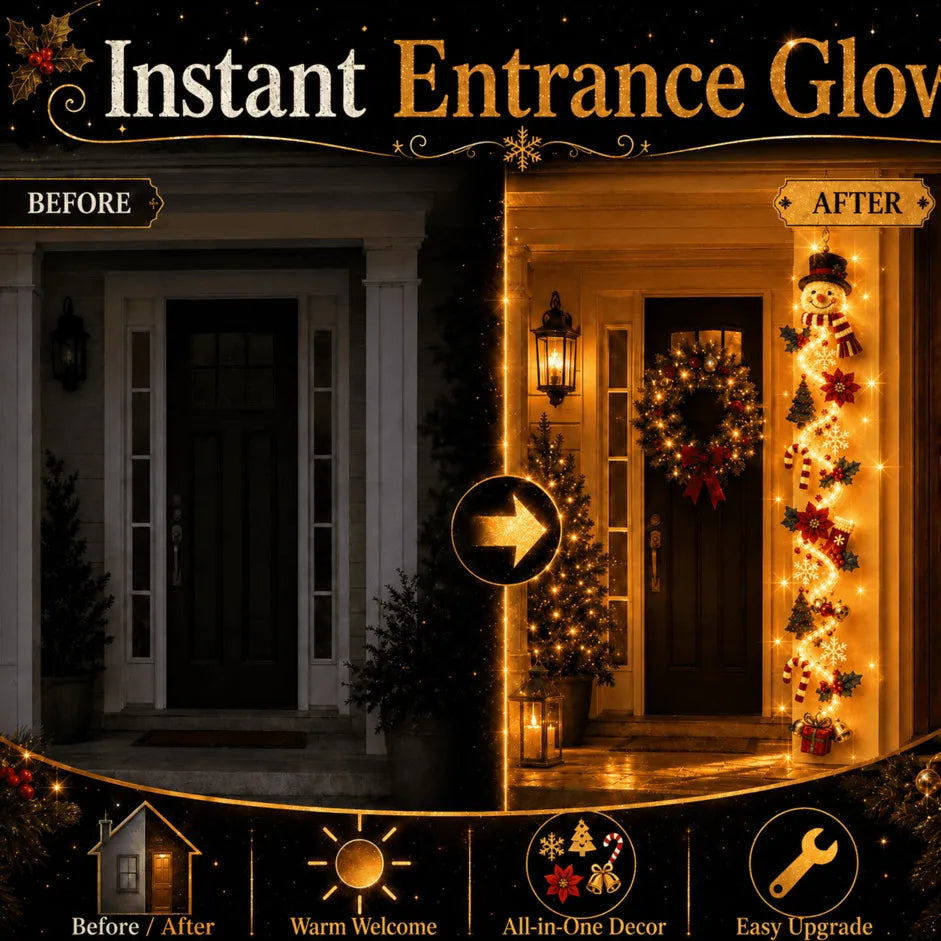 🎄✨ MerryCascade™ Glowing Christmas Door Hanger