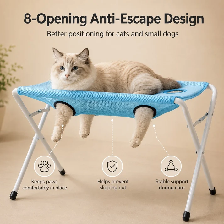 Foldable Elevated Dog Grooming Hammock